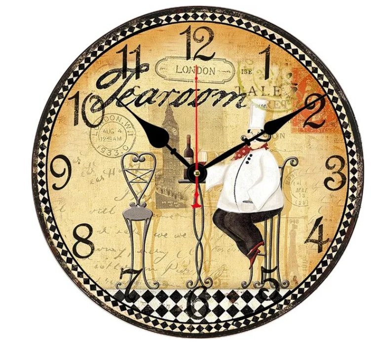 Horloge Murale Vintage Rétro Bon Temps - Louise Vintage