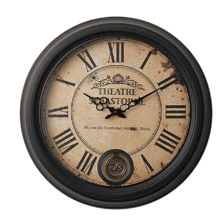 Horloge Murale Vintage Rétro Vieillie - Louise Vintage
