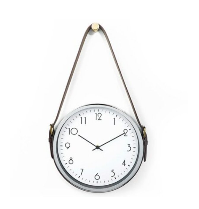 Horloge Murale Vintage Ronde Chrome France - Louise Vintage