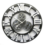 Horloge Murale<br> Industrielle Vintage Argent - Louise Vintage