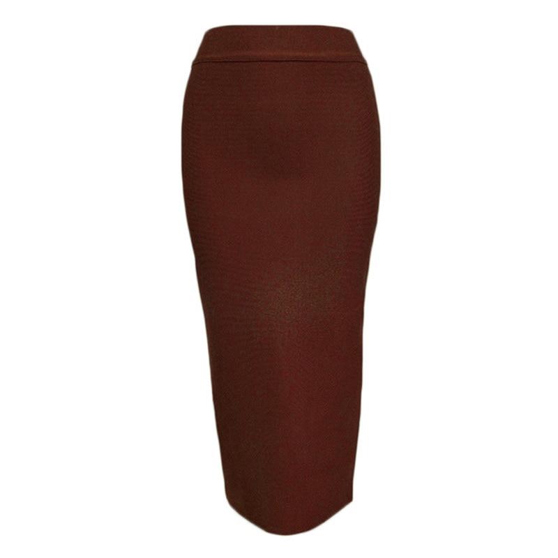 Jupe Crayon Elastique Vintage Marron - Louise Vintage