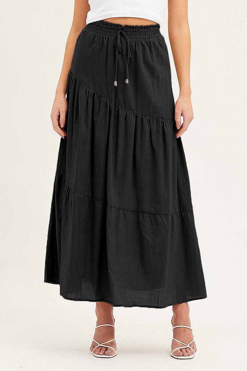 Jupe Midi Noire Vintage