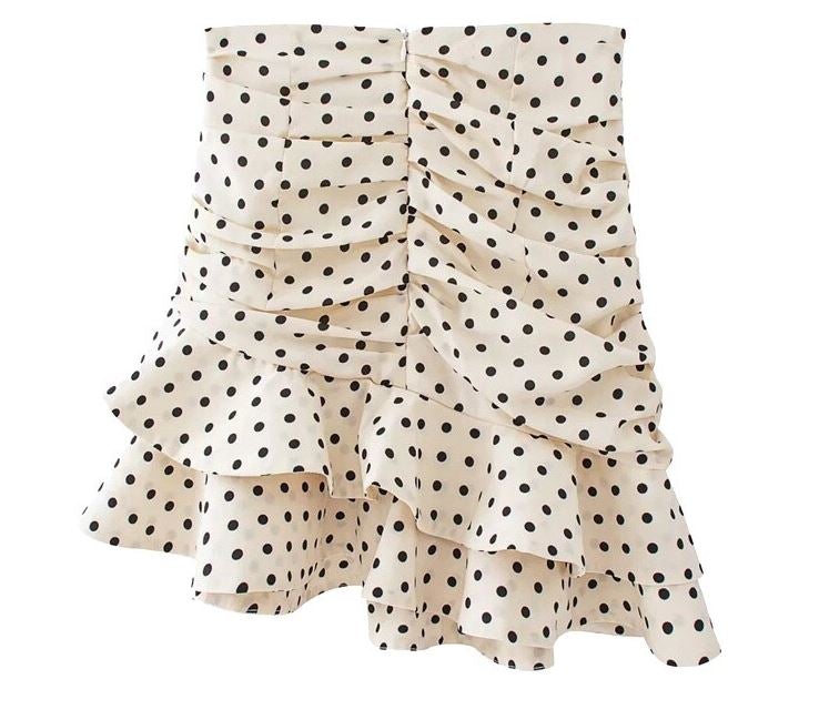 Jupe Vintage Pois Couleur Beige Louise Vintage jupe-vintage-pois-couleur-beige-louise-vintage