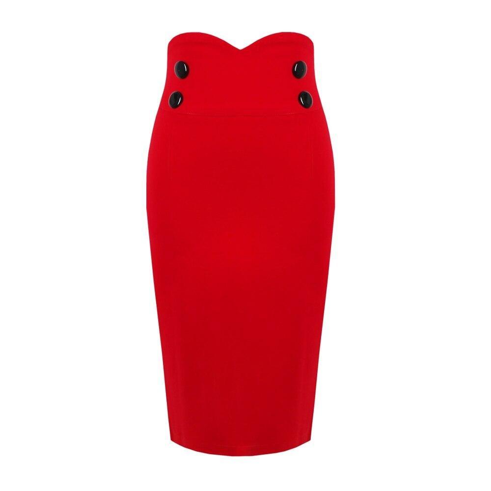 Jupe Vintage Crayon Rouge - Louise Vintage