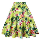 Jupe Vintage Flamants Jaune - Louise Vintage