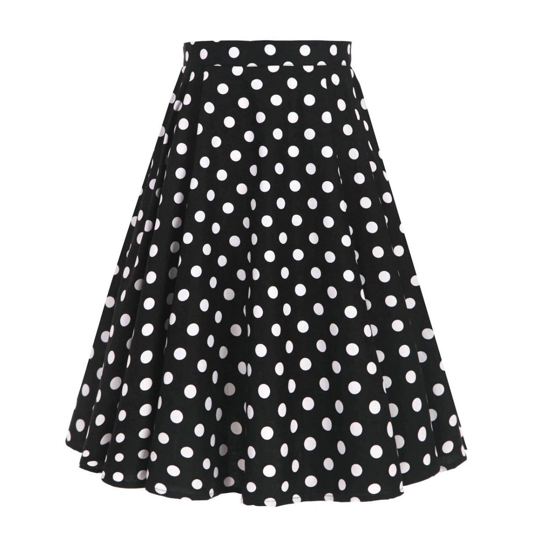 Jupe Vintage Noire Pois Blancs - Louise Vintage