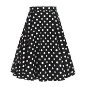 Jupe Vintage Noire Pois Blancs