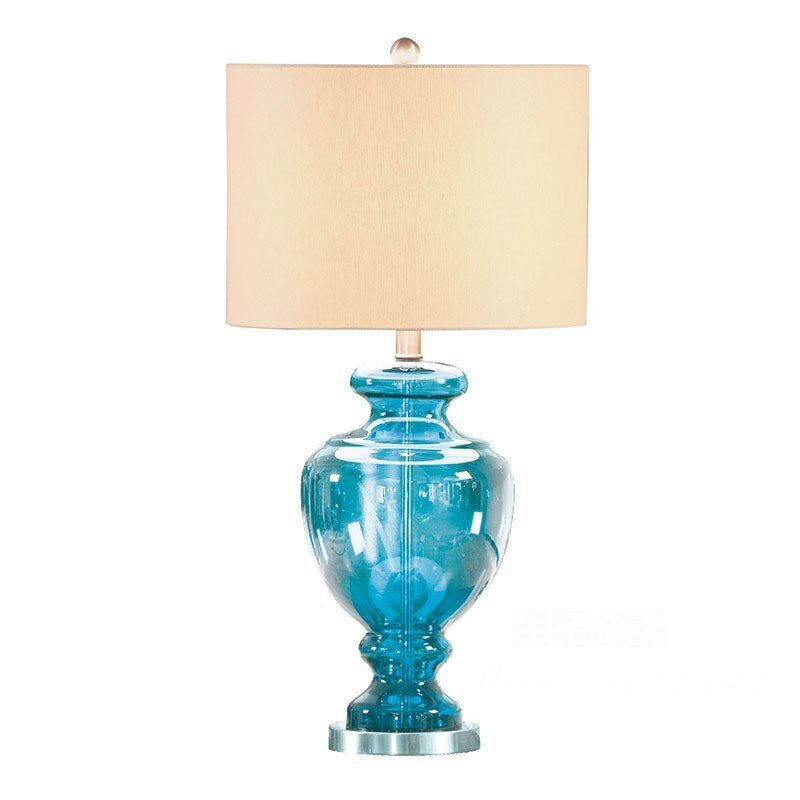 Lampe en Verre Bleu Vintage - Louise Vintage
