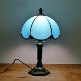 Lampe Vintage Art Déco Pétales Bleus - Louise Vintage