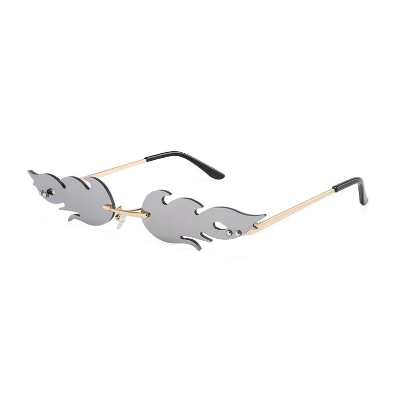 Lunettes Vintage Flammes Argent - Louise Vintage