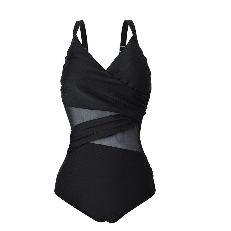 Maillot de Bain 1 Piece Grande Taille Vintage Noir - Louise Vintage
