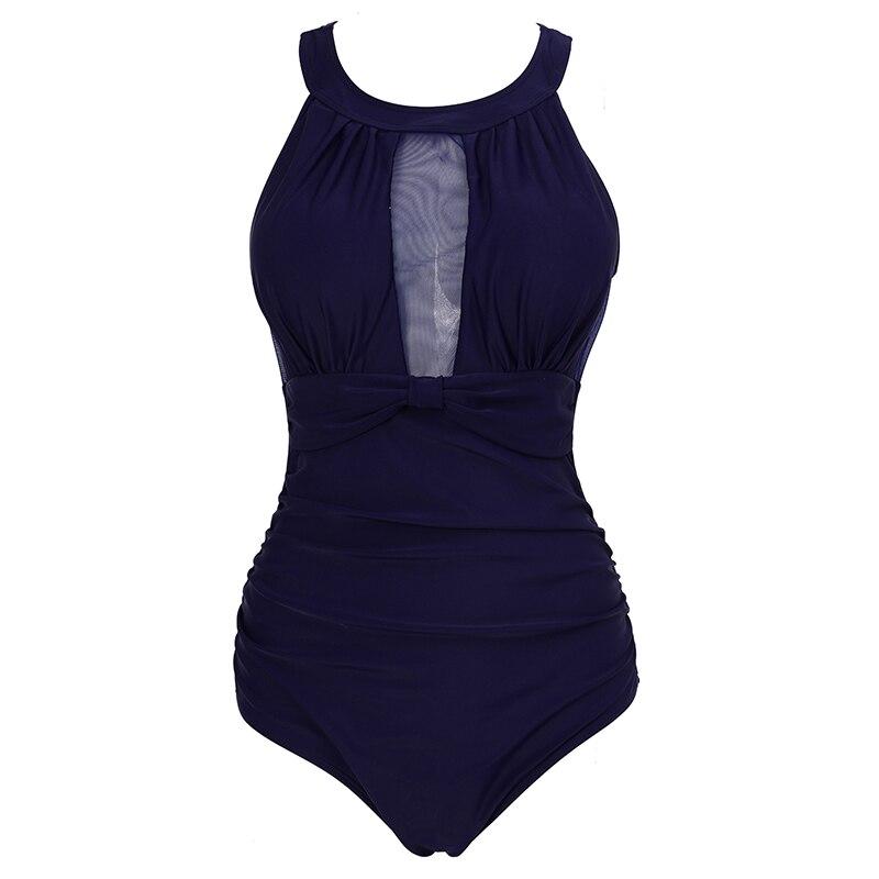 Maillot de Bain Sexy 1 Piece Vintage Bleu - Louise Vintage