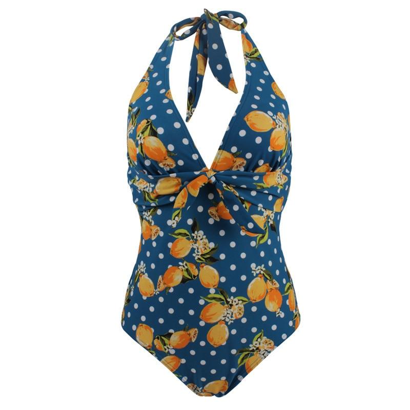 Maillot de Bain Vintage 1 Pièce Citrons - Louise Vintage
