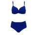 Maillot de Bain Vintage Bikini Taille Haute Bleus - Louise Vintage