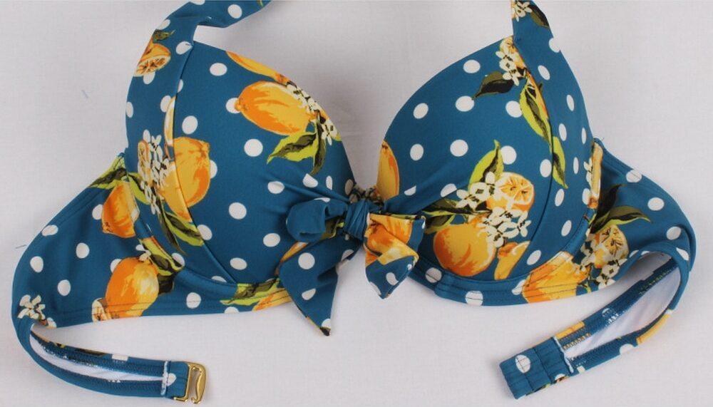 Maillot de bain Vintage Bikini taille haute fruits pois - Louise Vintage