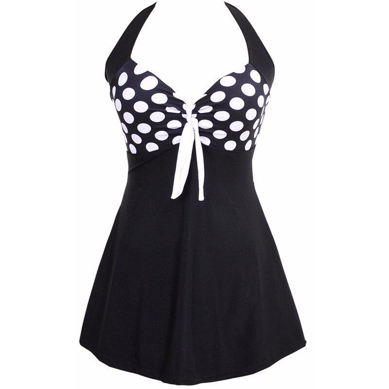 Maillot de Bain Vintage Jupe Noire Pois - Louise Vintage
