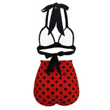Maillot de bain Vintage taille haute rouge pois - Louise Vintage