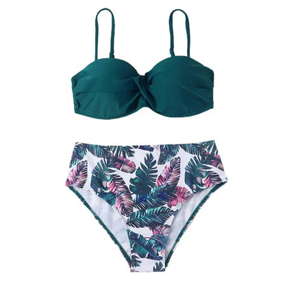 Maillot de Bain Vintage Volant Orchidée Vert - Louise Vintage