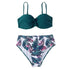 Maillot de Bain Vintage Volant Orchidée Vert - Louise Vintage