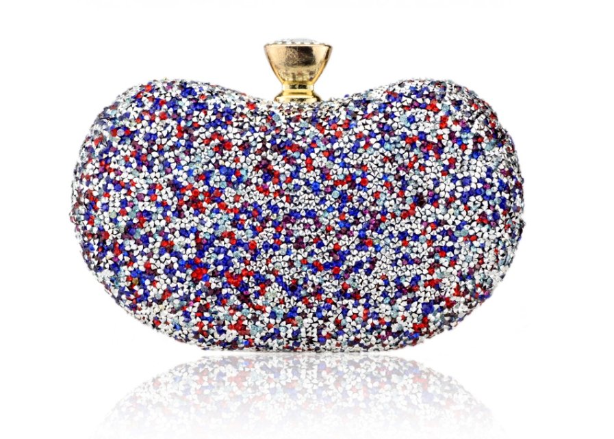 Petit Sac à Main Vintage Perles Bleu - Louise Vintage