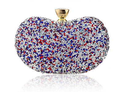 Petit Sac à Main Vintage Perles Bleu - Louise Vintage