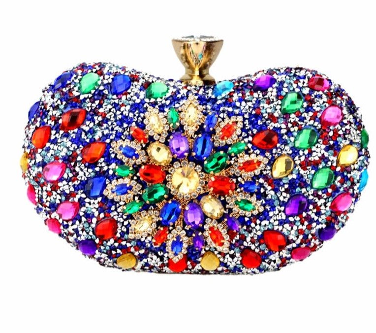 Petit Sac à Main Vintage Perles Bleu - Louise Vintage