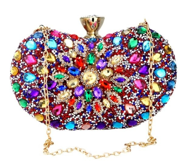 Petit Sac à Main Vintage Perles Rouge - Louise Vintage