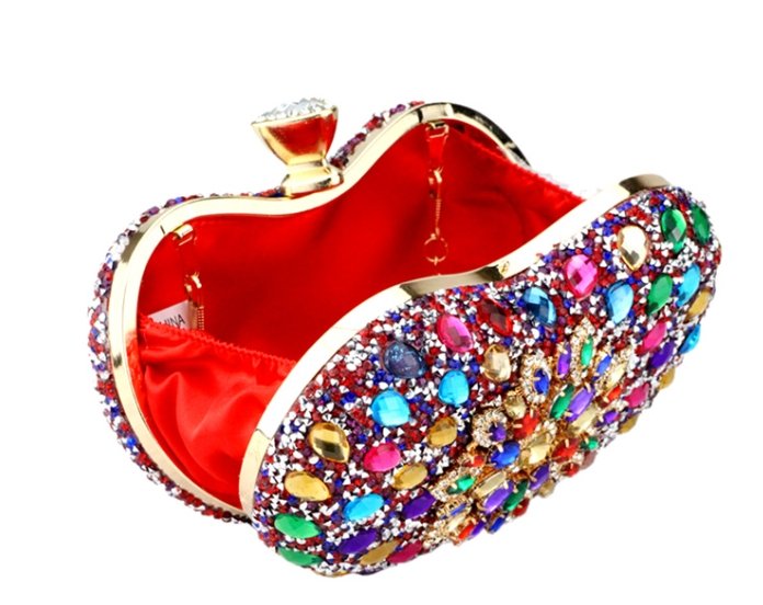Petit Sac à Main Vintage Perles Rouge - Louise Vintage