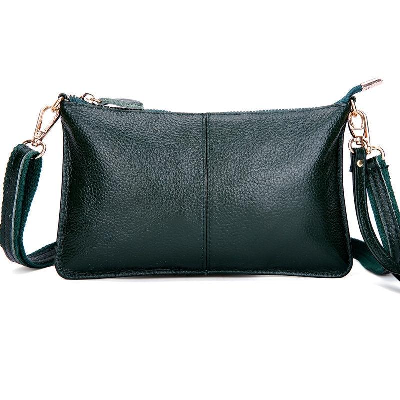 Petit Sac Vintage Cuir Vert Foncé - Louise Vintage