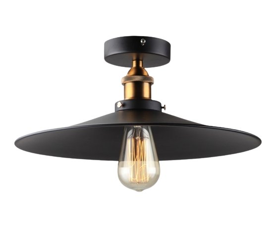 Plafonnier Vintage Industriel Noir et Or - Louise Vintage