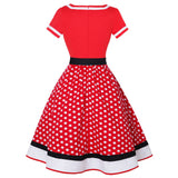 Robe Vintage<br> Grande Taille V Rouges - Louise Vintage