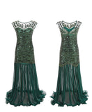 Robe Vintage<br> Années 20 Flapper Vert - Louise Vintage