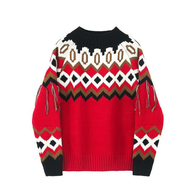 Pull Norvégien Vintage Rouge - Louise Vintage