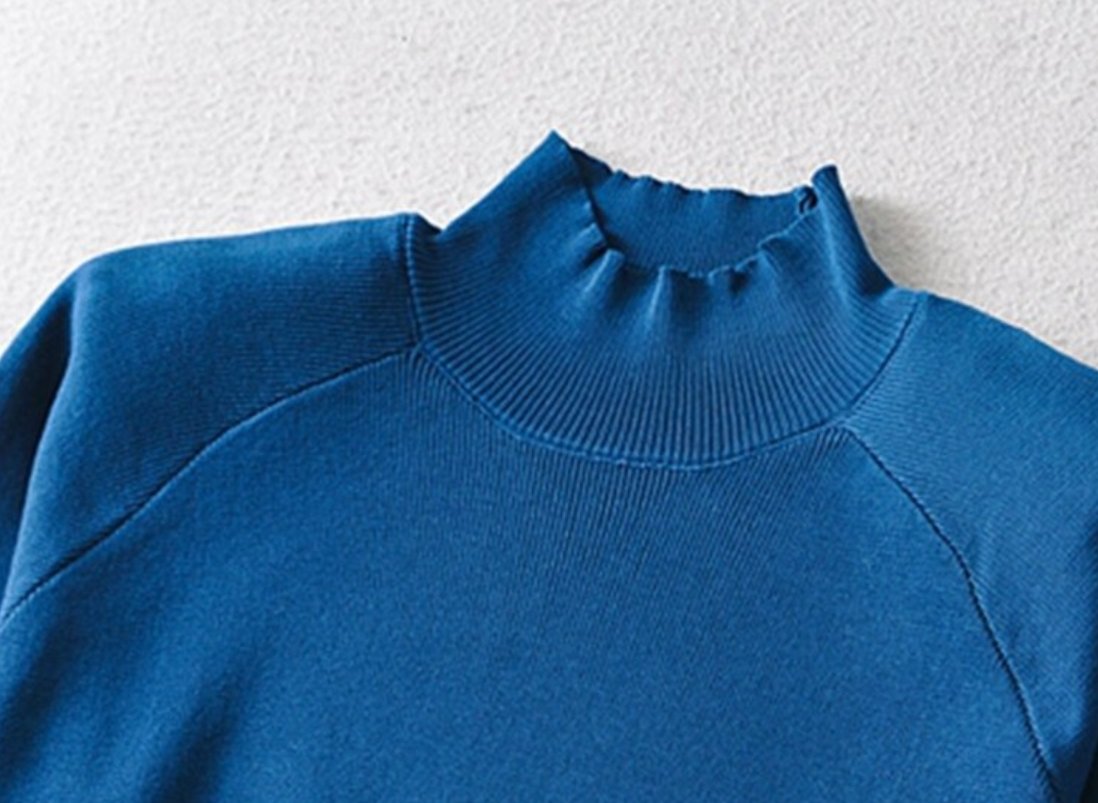 Pull Vintage Gros Col Bleu - Louise Vintage