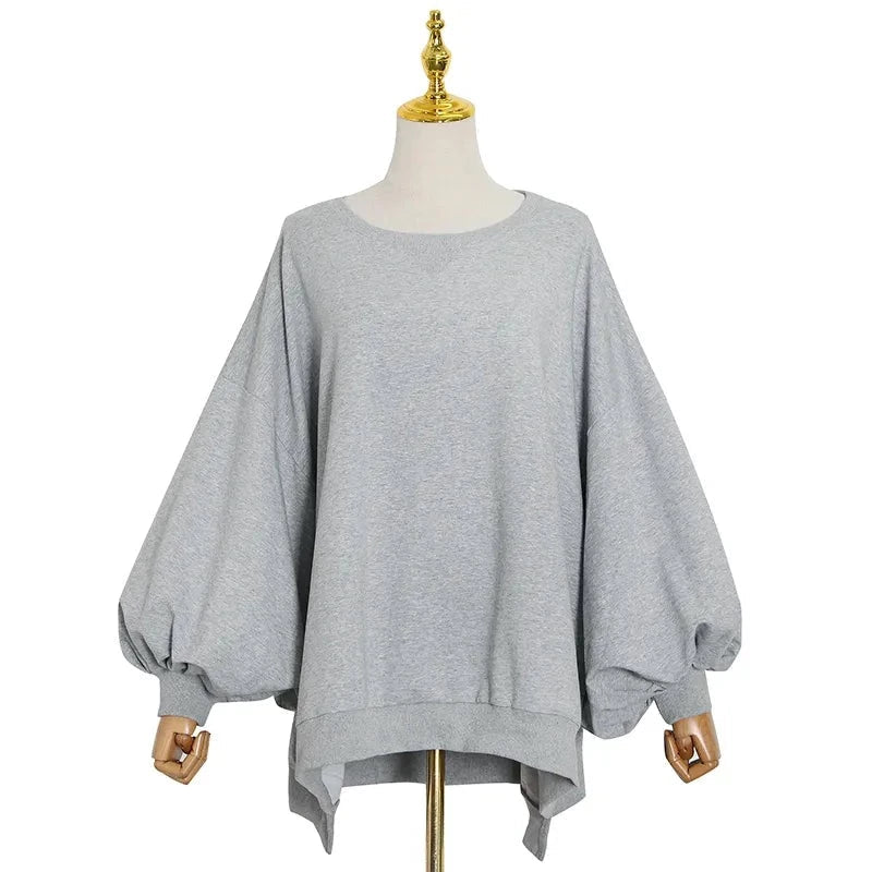 Pull Vintage Manches Lanterne Gris - Louise Vintage