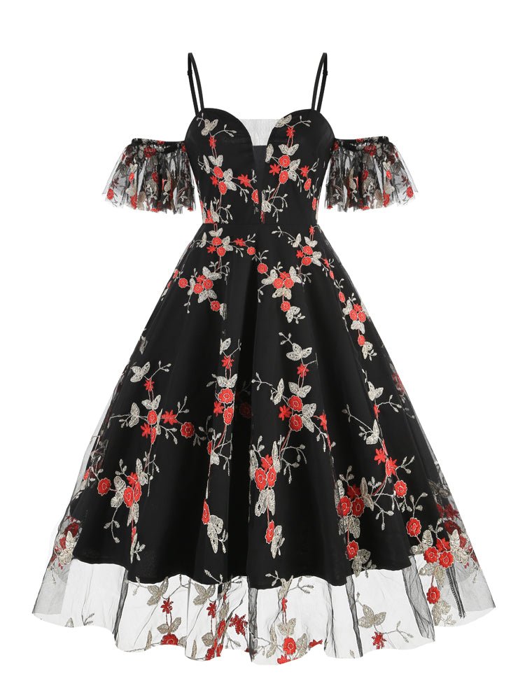Robe 1950 Estivale Papillons - Louise Vintage
