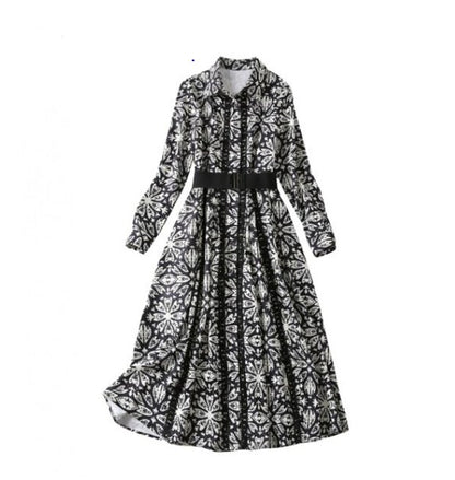 Robe 40s Fleurs Noires - Louise Vintage