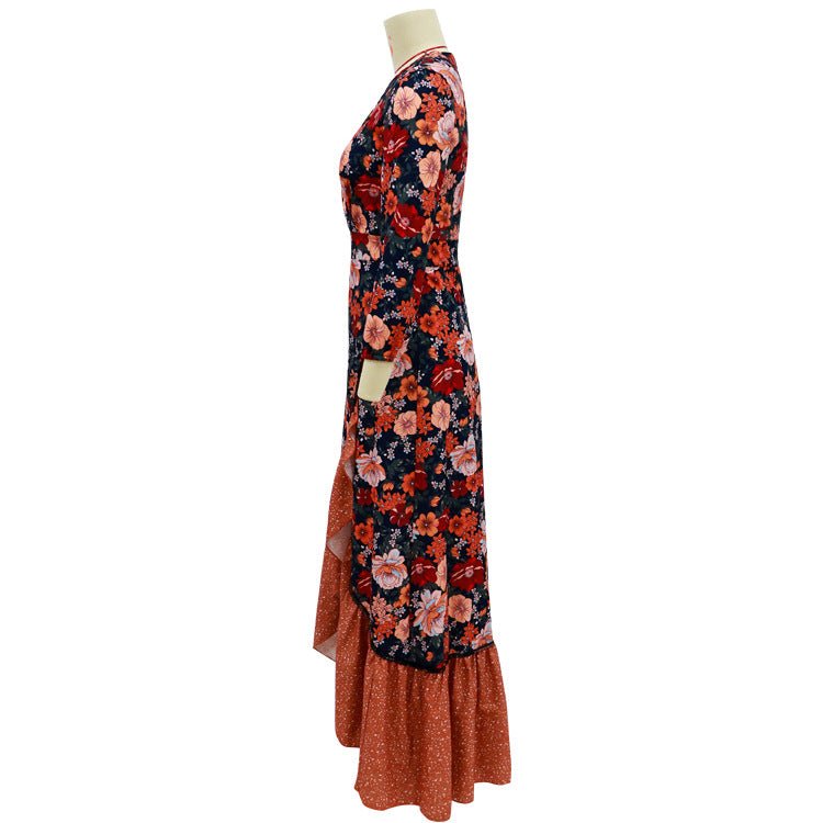 Robe à Motifs Années 70 Fleurs - Louise Vintage