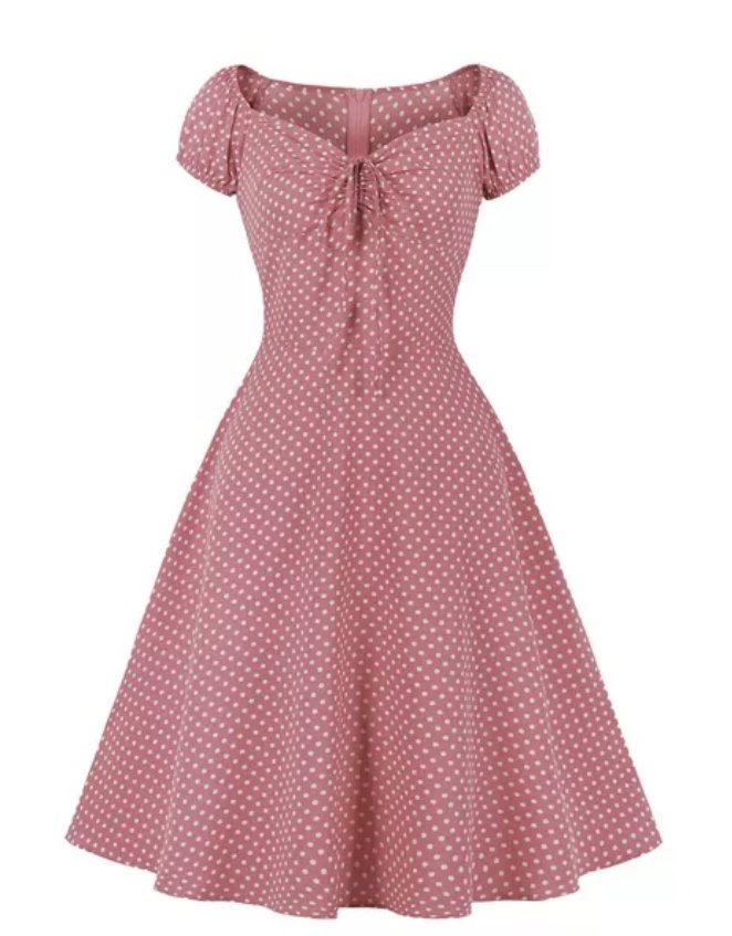 Robe à Pois Vintage Rouge Ouverte - Louise Vintage