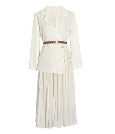 Robe Année 40 50 Classique Blanc - Louise Vintage