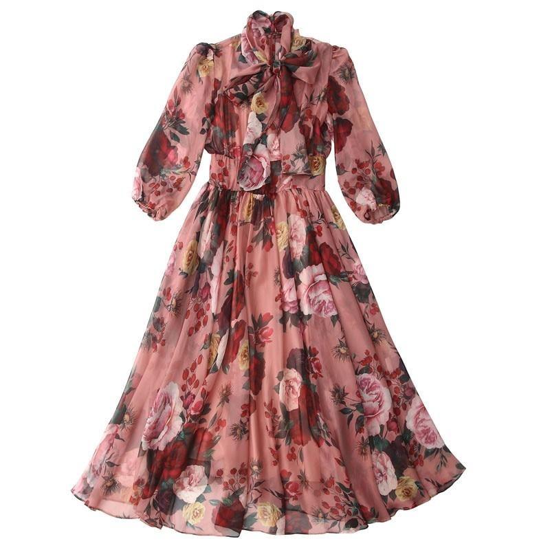 Robe Année 40 avec Noeud - Louise Vintage