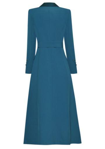 Robe Année 40 Hiver Bleu - Louise Vintage