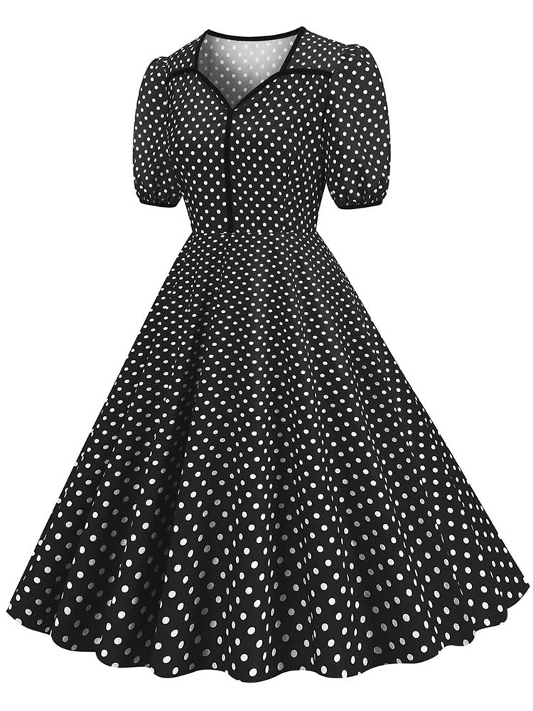 Robe Année 50 Avec Tournesols - Louise Vintage