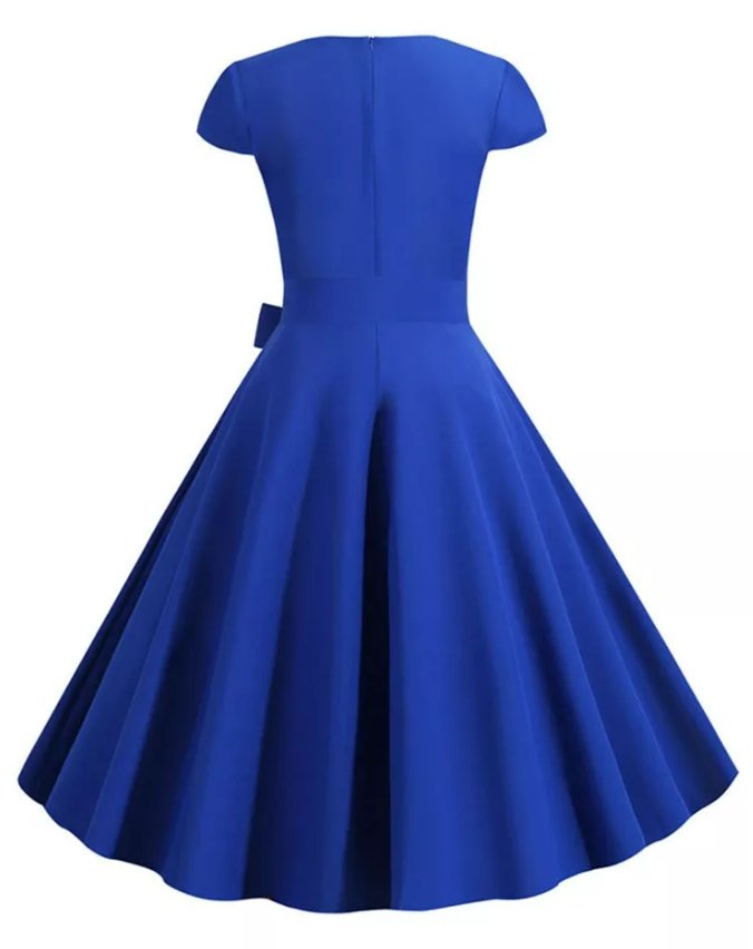 Robe Année 50 Bleu - Louise Vintage