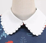 Robe Année 50 Bleu Marine Florale - Louise Vintage