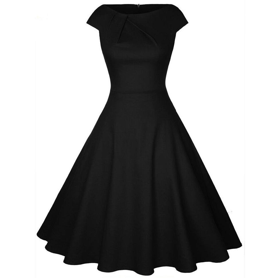Robe Année 50 Chic Noire - Louise Vintage