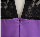 Robe Année 50 Evasée Violet - Louise Vintage
