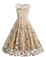 Robe Année 50 Fleur Jaune - Louise Vintage