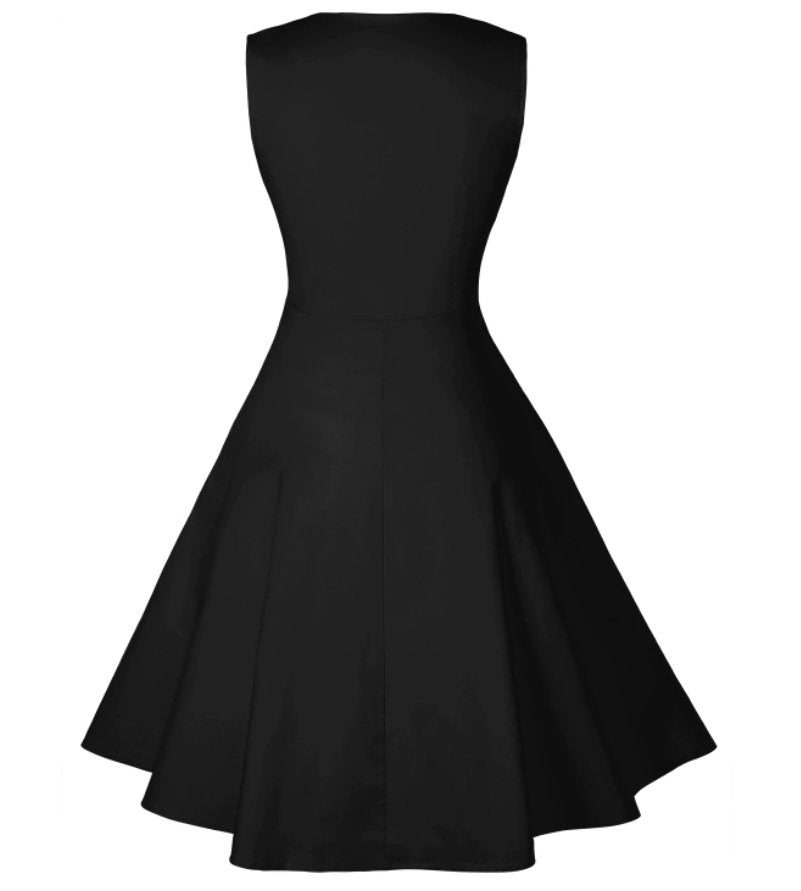 Robe Année 50 Grande Taille Noir - Louise Vintage