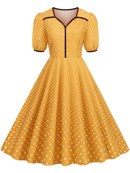 Robe Année 50 Jaune - Louise Vintage